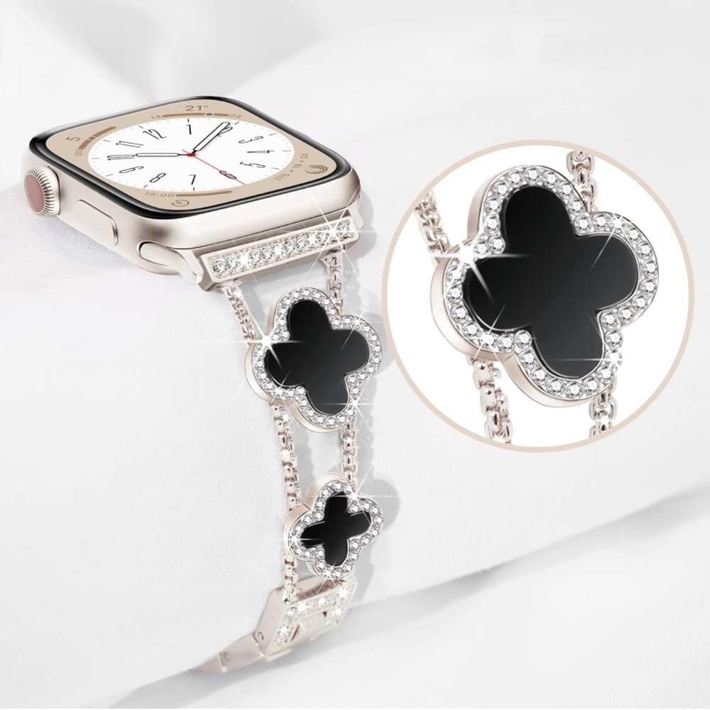 Luxury design four leaf clover Apple watch band Fits 38mm/40mm/41mm